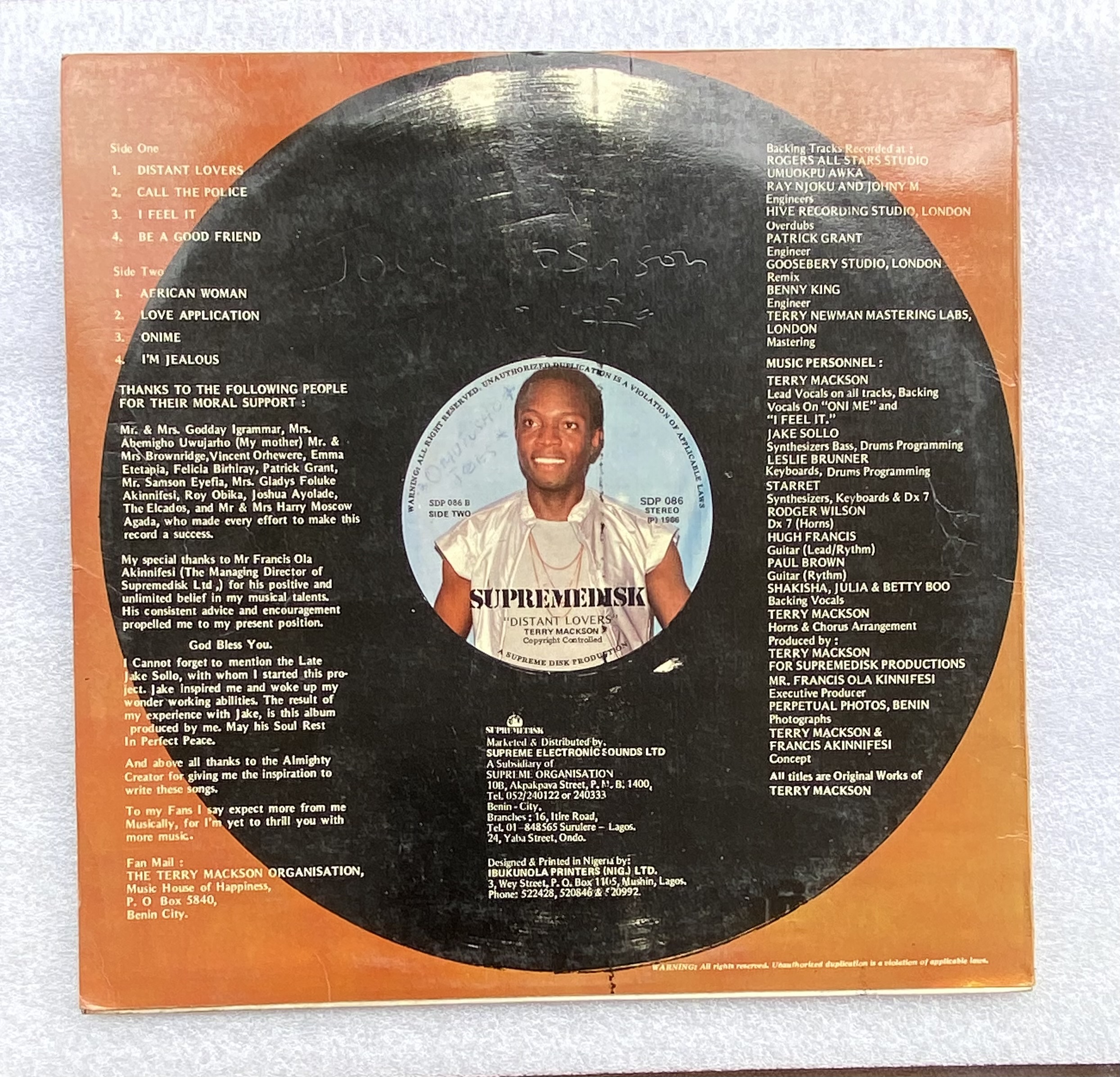 Terry Mackson - Distance Lovers - Image 2